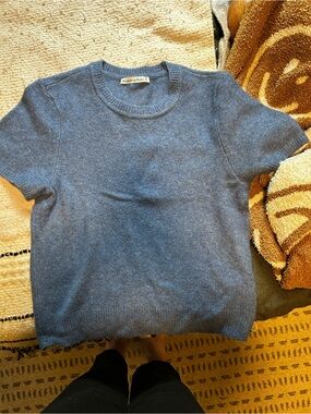 Abercrombie & Fitch Short Sleeve Crewneck Top - Blue